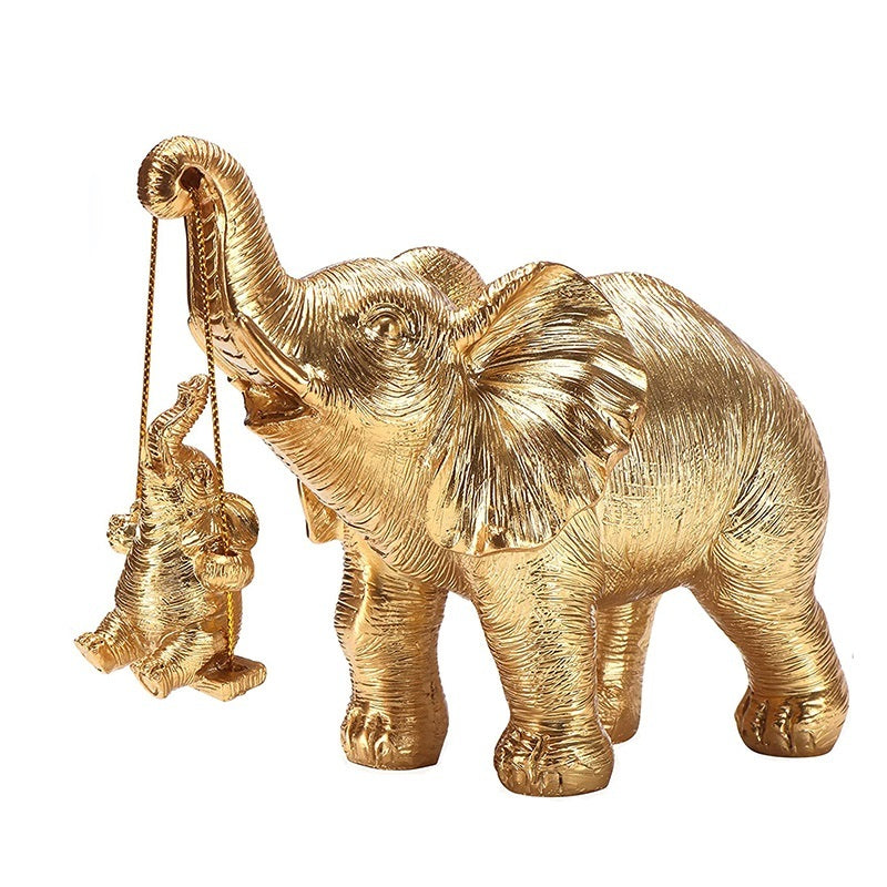 Gold elephant ornament