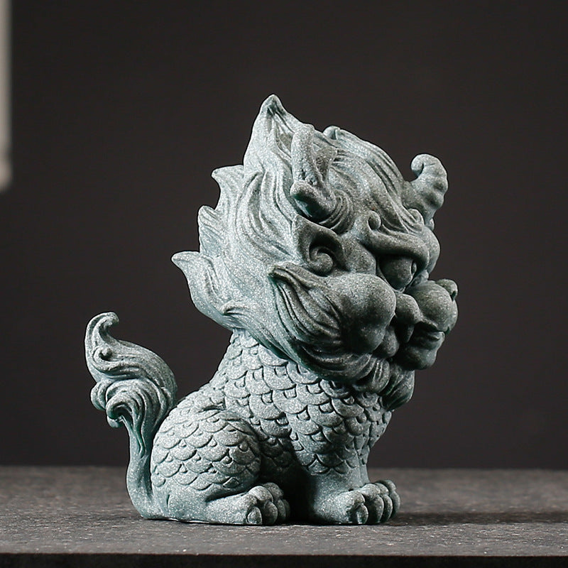 Cute stone lion ornaments